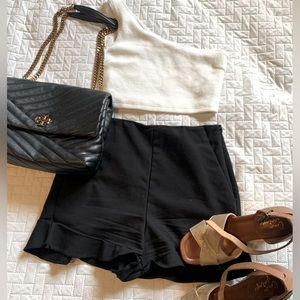 Cute and sexy one shoulder crop top